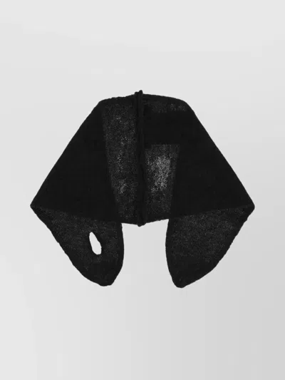 Our Legacy Wool Blend Scarf Loop Detail In Black