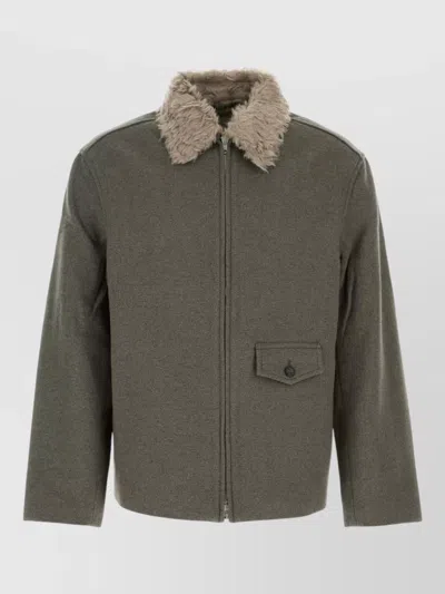 Our Legacy Wool Blend Single Breasted Coat In Multi