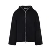 Our Legacy Full Zip Hood Sweatshirt In Black
