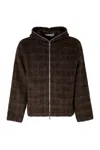 Our Legacy Textured Checkered Hooded Jacket With Long Sleeves In Black