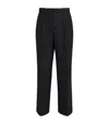 Our Legacy Borrowed Pleated Wool Straight-leg Trousers In Black