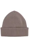 Our Legacy Ribbed Merino Wool Cap With Folded Cuff In Pink