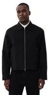 Our Legacy Wool Jacket Collared Design Long Sleeves Pockets In Black