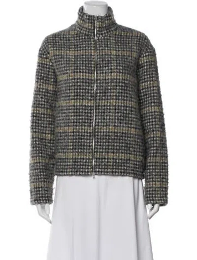 Pre-owned Our Legacy Wool Plaid Print Jacket In Gray