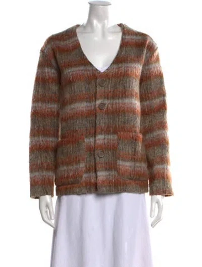 Pre-owned Our Legacy Wool Striped Sweater In Brown