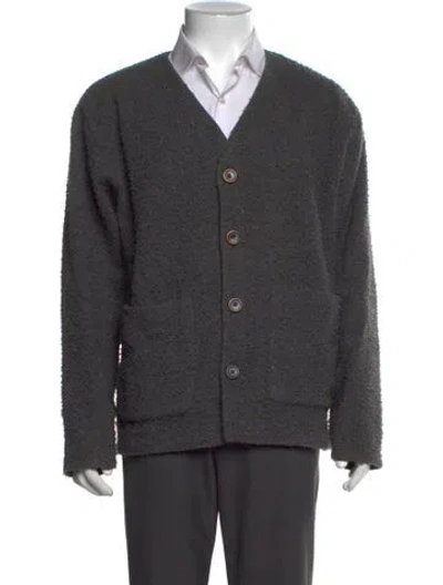 Pre-owned Our Legacy Wool V-neck Cardigan In Grey