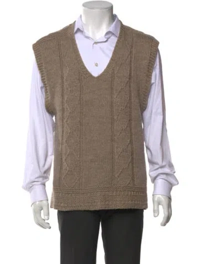 Pre-owned Our Legacy Wool V-neck Sweater Vest In Neutral
