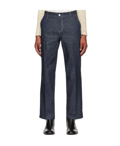Our Legacy Work Chino Logo Jeans In Black