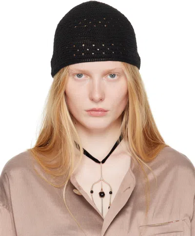Our Legacy Work Shop Emporio Armani Black Netto Beanie