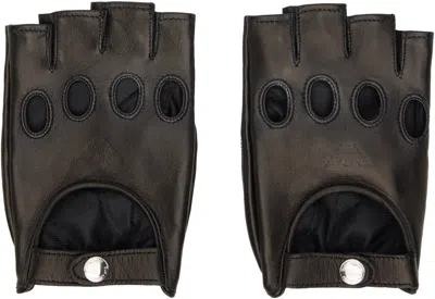 Our Legacy Work Shop Emporio Armani Black Taglio Gloves