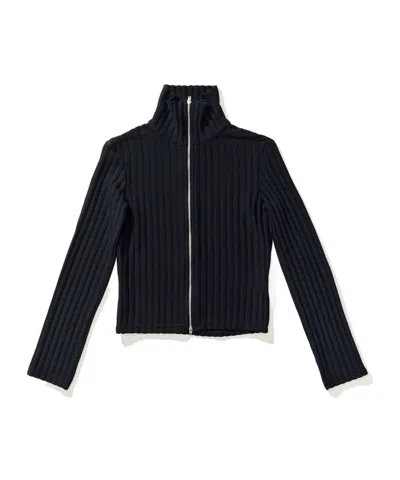 Our Legacy Work Shop Emporio Armani Isola Full Zip Cardigan In Black