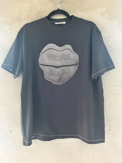 Pre-owned Our Legacy Workshop Faded Black Basketball T-shirt