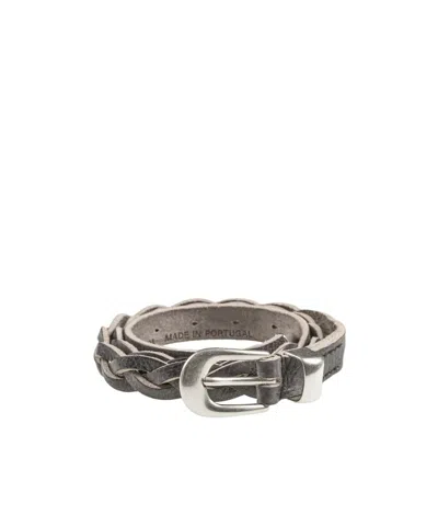 Our Legacy Woven Detail Belt In Gray