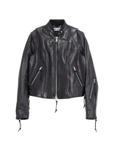 Our Legacy Yokai Buffed Leather Jacket In Black