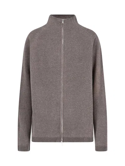 Our Legacy Brown Dash Cardigan In Merino Wool In Green