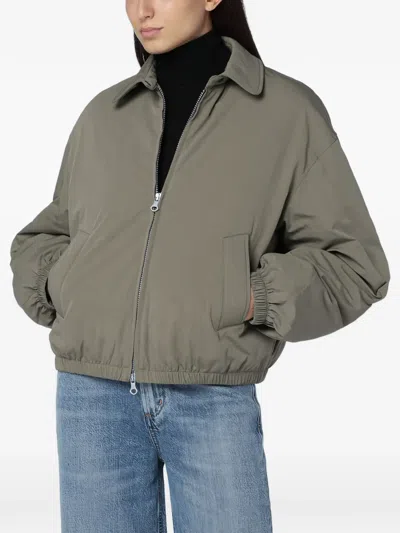 Our Legacy Boxy Oversized Sports Jacket With Elasticated Hem In Gray