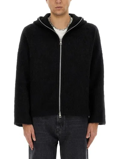 OUR LEGACY ZIP-FRONT CARDIGAN WITH TEXTURED KNIT