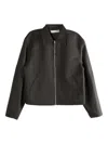 Our Legacy Zip-front Textured Jacket In Black