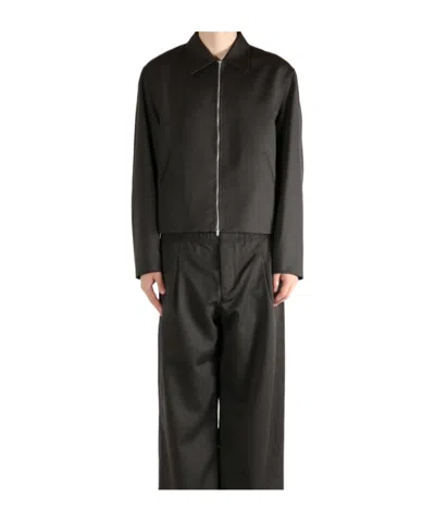 OUR LEGACY ZIP-FRONT TEXTURED JACKET
