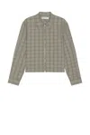 Our Legacy Zippered Shirt In Bard Of Wales Rustic Weave