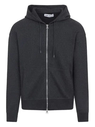 OUR LEGACY ZIP-UP COTTON HOODIE