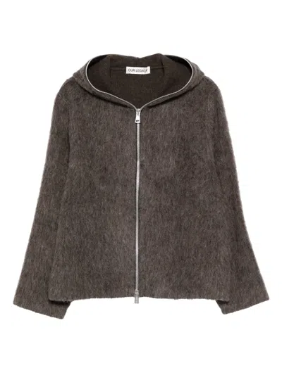Our Legacy Wool Hooded Sweater Long Sleeves Textured In Multi
