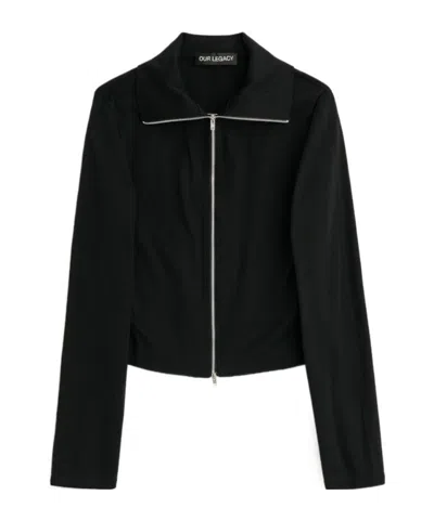 Our Legacy Zipped Long-sleeved Top In Black
