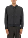 Our Legacy Zip-up Hoodie With Adjustable Drawstring And Ribbed Detailing In Gray