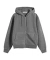 Our Legacy Rascal Cotton Fleece Zip-up Hoodie In Gray