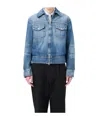 Our Legacy Zippered Denim Coat In Blue