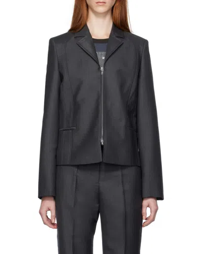 Our Legacy Zippered Lapel Casual Jacket In Black