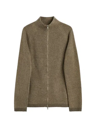 Our Legacy Zip-up Wool Cardigan In Brown