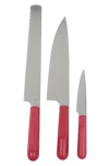 Our Place 3-piece Kitchen Knife Set In Rosa