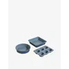 Our Place Blue Salt Baker's Kit Set Of Three Ceramic Oven Pans