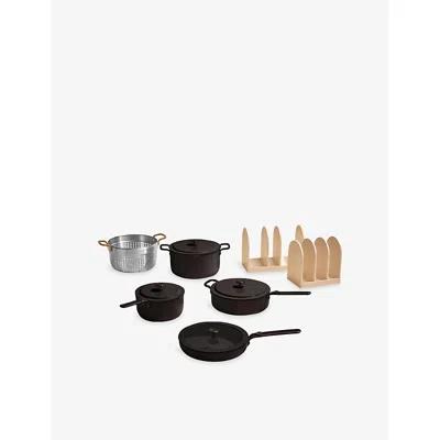 Our Place Char Essentials 11-piece Aluminium Cookware Set In Black