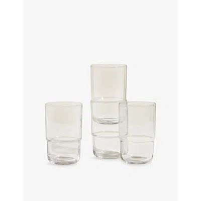 Our Place Clear Night + Day Glasses Set Of Four In Transparent