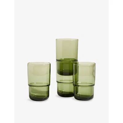 Our Place Dawn Night + Day Glasses Set Of Four In Sand