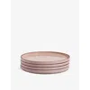Our Place Spice Glazed Set Of Four Ceramic Dinner Plates In Brown