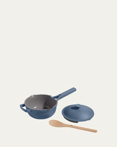 Our Place Mini Perfect Pot 3-piece Set, Blue In Blue Salt