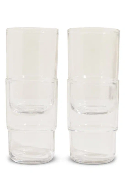 Our Place Night & Day Set Of 4 Tall Glasses In Transparent