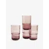 Our Place Rosa Night + Day Glasses Set Of Four In Pink