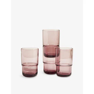 Our Place Rosa Night + Day Glasses Set Of Four In Pink