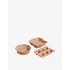 Our Place Spice Baker's Kit Set Of Three Ceramic Oven Pans In Brown
