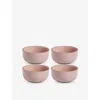 Our Place Contrast-rim Ceramic Soup Bowls Set Of Four Spice