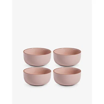 Our Place Contrast-rim Ceramic Soup Bowls Set Of Four Spice