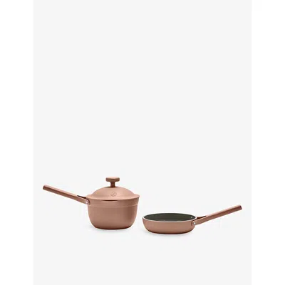 Our Place Spice Tiny Ceramic Pot And Pan Set In Brown