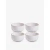 Our Place Contrast-rim Ceramic Soup Bowls Set Of Four Steam
