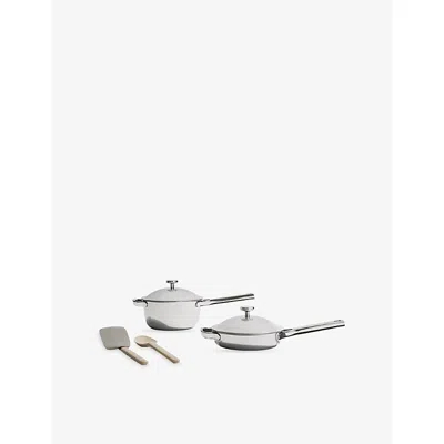 Our Place Chrome Titanium Cookware Duo In Silver