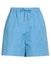 Our Sister Woman Shorts & Bermuda Shorts Light Blue Size 8 Cotton In Blue