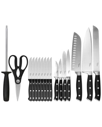 Our Table 18pc Stainless Steel Forged Triple Riveted Cutlery Block Set In Black